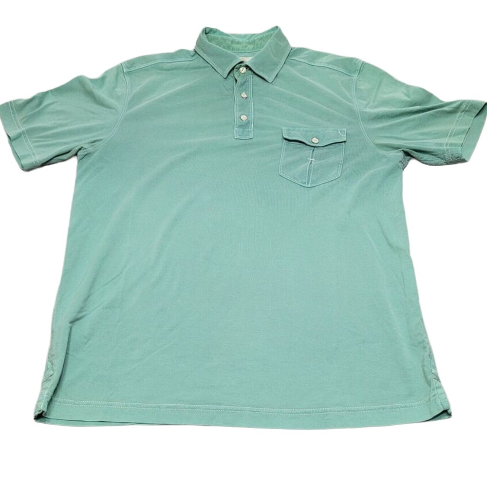 EUC Tommy Bahama M Green Polo Shirt Very Soft